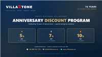 VillaStone 16th Anniversary Discount Banner 2026