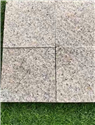 VillaStone Beige Granite 4 Tiles Outdoor Daylight Layout on Grass (Crisp Focus)