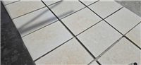 Sunny Beige Limestone (White Travertine Filled) - Close-up Texture