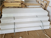 Finished StaturioVN white marble window sills stacked at factory